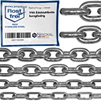 Los mejores  - 25-cm = 0-25-metros 10-mm de espesor de cadena de acero inoxidable de eslabón corto de NietFullThings en cada unidad…